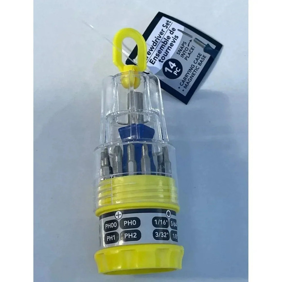 NEW 14 Pcs Screwdriver Set Magnetic Base Case Mini Repairing Tools Multifunction - Picture 1 of 10